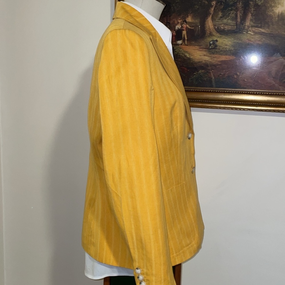 Michael Kors Vintage Spring 2006 Marigold Pinstripe Blazer NWT Size 16 - Picture 5 of 13